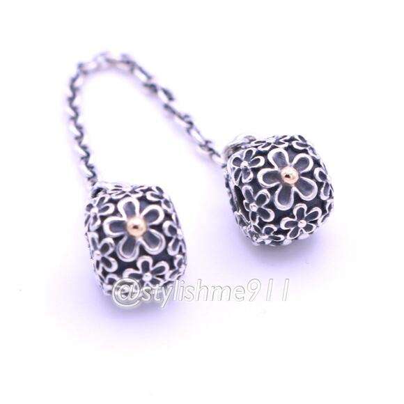 Authentic PANDORA Bouquet Clip Safety Chain - Picture 11 of 12